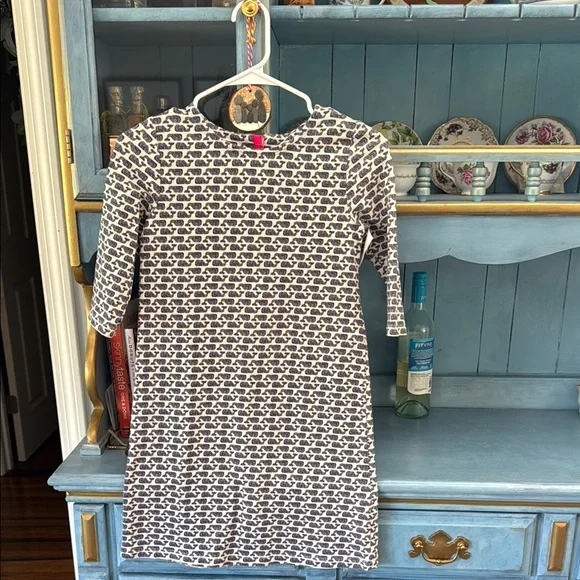 Patterned Black and White Dress - Picture 1 of 8